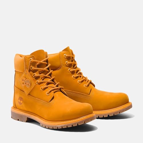 Timberland Timberland Women's 50th Anniversary Edition 6-Inch Waterproof Fashion Boot, Medium Orange Nubuck, 6.5