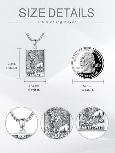 Tarot Card Necklace 925 Sterling Silver Skull Necklace The Devil Death Sun Lover Tarot Jewelry Gifts for Men Women Unisex2