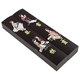 Luxshiny Holz Briefbeschwerer mit Chinesischer Kalligrafie 18cm Schweres Papiergewicht Geeignet für Kalligrafie Übungen und Dekoration im Büro oder Zuhause