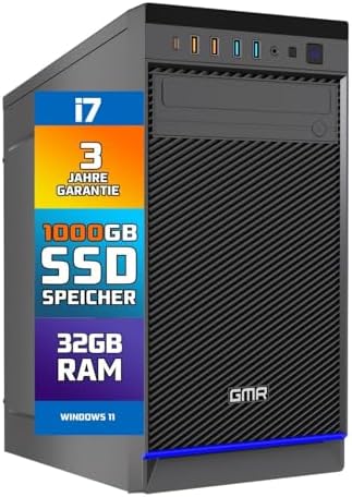 GMR Ultra Desktop PC - Intel i7, Windows 11 Pro, 32GB RAM, 1000GB...
