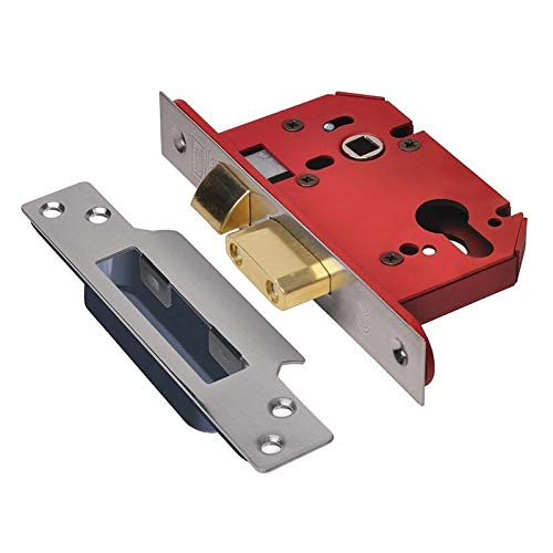 Union 22EU Euro Profile Cylinder StrongBOLT Sashlock - SSS Finish - Size 68