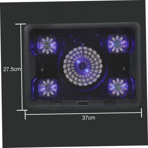 Base para laptop con 5 ventiladores y soporte ajustable miniatura 7