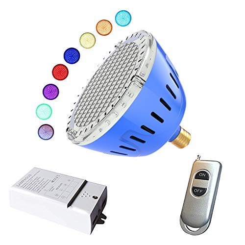LAMPAOUS LED Pool Lights Bulb, RGB Color Changing Swimming Pool Lights with Disco