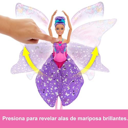 Barbie Muñeca Bailarina Dance and Flutter 2 en 1 con alas HXJ10 3