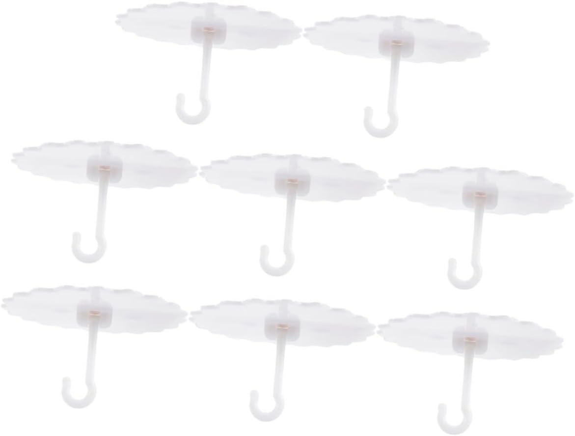 Ciieeo 8pcs Indoor Bed Canopy Hooks Strong Adhesive Ceiling Hanging Hooks for Dome Bed
