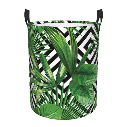 Panier à linge et couvertures de salon imprimé tropical durable