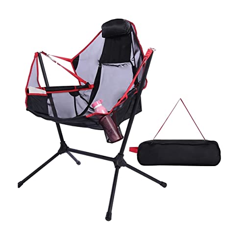 Chaise pivotante portable en aluminium pour camping et jardin