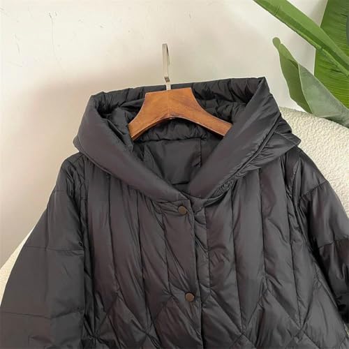 Cozy Black Women's Mid-Length Down Jacket - Perfect for Chilly Days! - Image 3