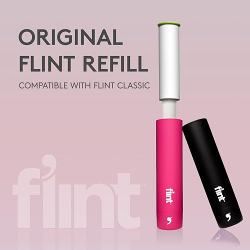 Flint Original Lint Roller Refill, Extra Sticky, Compatible with Flint Retractable Lint Roller, Lint Rollers for Pet Hair Extra Sticky Refill - Pack of 4