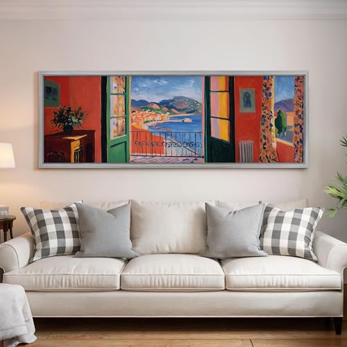 Tableau Matisse grand format horizontal de 40x120 cm avec cadre en bois