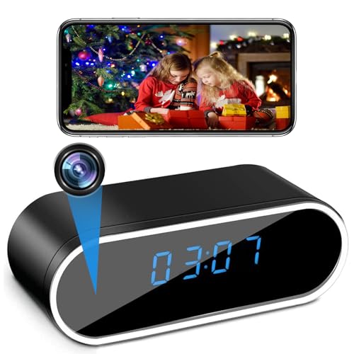 braosusner WiFi Hidden Camera Clock Wireless Spy Camera HD 1080P