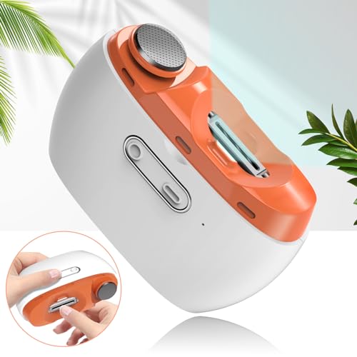 2025 Upgraded 3-in-1 Electric Nail Clipper and File – Automatic Nail Trimmer & Polisher with LED Light, USB Rechargeable, Clip Storage, 2-Speed, Safe for Baby, Adults, Seniors?Orange?
