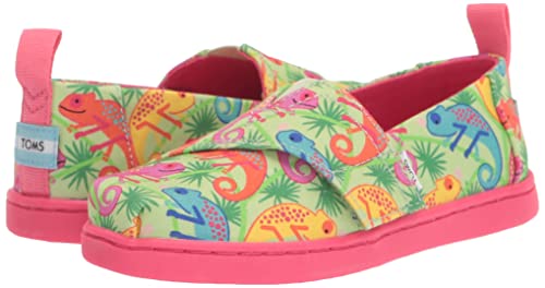 Toms Girls Alpargata Loafer Flat, Colorful Chameleons Print, 11 Little Kid #TOP6