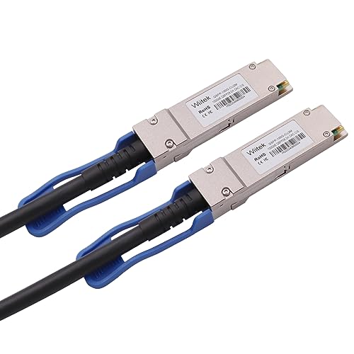 Image of 100GbE QSFP28 DAC Twinax Cable, 2 Meter 100GBASE-CR QSFP28 to QSFP28 Passive Copper Cable, Compatible for Cisco QSFP-100G-CU2M, Ubiquiti, Mikrotik, Netgear, Supermicro, Open Source Switches