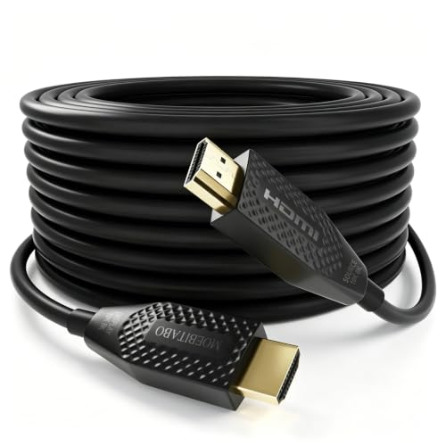 Image of 8K Long Fiber Optic Hdmi cable in-Wall CL3 Rated 48Gbps 40ft Ultra High speed HDMI 2.1 Cord 8K@60Hz 4K@120Hz 10K@30Hz HDCP 2.2&2.3, eARC HDR10 Dolby Compatible with Laptop /PS5 /TV /PC /Switch /Mac /Xbox