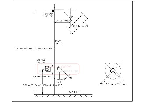 Sumerain Shower Faucet Brushed Nickel,Single Handle Solid Brass Rough-in Valve with Shower Arm and Showerhead