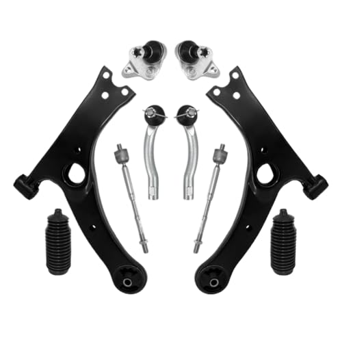 Kit de suspensión de bota de barra de acoplamiento de brazo de control inferior delantero, 10 piezas 4504709080 compatible con 2003 2004 2005 2006 2007 2008