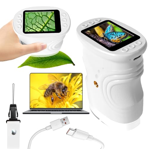 LURICO Digitales Mikroskop für Kinder | Tragbares Taschenmikroskop mit 1000x