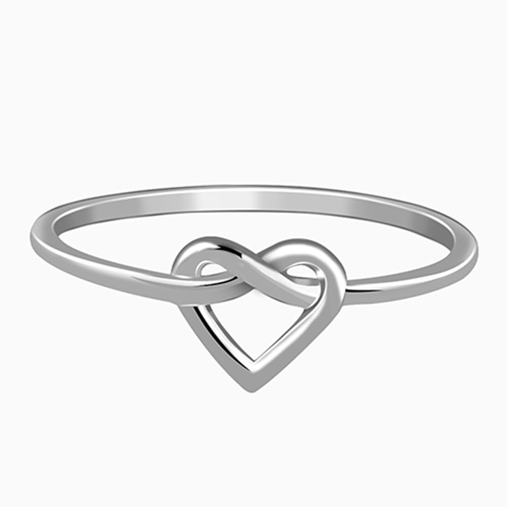 925 Silver Love Knot Ring,Fixed Size, Indian -12|Gifts for Women and Girls | With Certificate of Authenticity and 925 Stamp | 6 Months Warranty-image-11