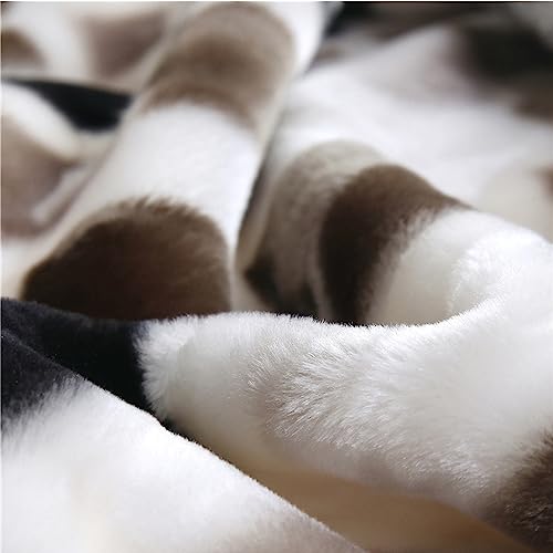 Fleece Blanket Quee King Size,Plush Korean Mink Blanket,4Kg - 2 Plyprinted Heavy Blanket for Winter - Ultra Soft Microfiber Sofa Fleece Blankets,A,150x200cm2kg(59x79In4.4LB)