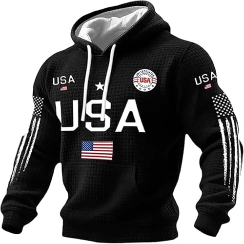 Genérico Sudadera con Capucha De Aniversario Sudadera Informal De Forro Polar con Bolsillo Delantero para Comodidad Durante Todo El Año (Black S)