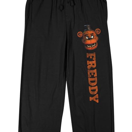 Five Nights at Freddy's Freddy Fazbear Men's Black Sleep Pajama Pants2