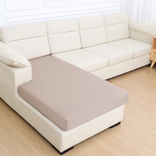 hyha Milk Silk Couch Cushion Covers, Sofa Covers Washable for Cushion Couch