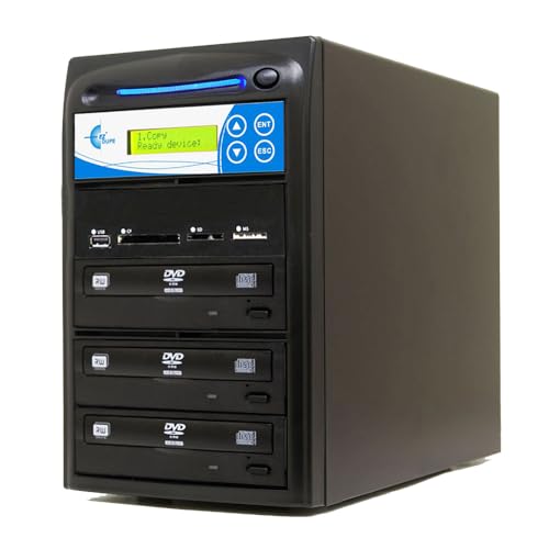 Image of EZ DUPE 1 to 2 Media Mirror Duplicator - Flash (SD /CF /MS /MMC /USB) & Disc (DVD /CD) to DVD CD Disc Copy Copier Multimedia Backup (M902-SSP)
