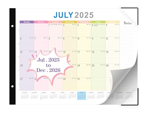 Desk calendar July 2025 - December 2026 large 22x17,desktop calendar with plastic cover,18 month,notes section Desk calendar July 2025 - December 2026 large 22x17,desktop calendar with plastic cover,18 month,notes section