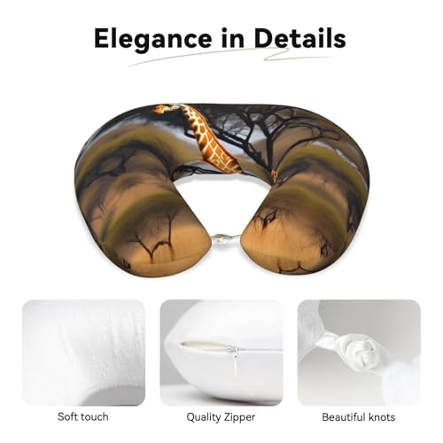 Almohada de viaje con espuma viscoelástica negra miniatura 4