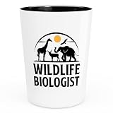 Flairy Land Biologists Shot Glass 1.5oz - Wildlife Biologist - Professor Scientist Microbiology Lab