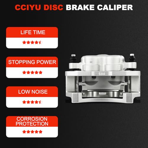 Image of cciyu Rear Right Disc Brake Caliper Assembly w /Bracket 18B4748 For Ford | For E-150,For E-250,For E-250 Econoline,For E-350 Club Wagon,For E-350 Econoline Club Wagon,For E-350 Super Duty