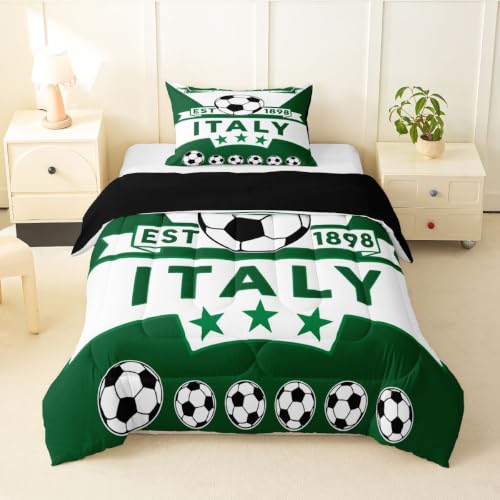 Image of Feelyou Football Soccer Comforter Set Twin Size Bedding Set