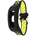 Produktbild Elespoto Silikon Bunte Ersatz Armband Strap für Garmin Vivosmart HR mit Verschlüsse Fitness Bands für alle Größen geeignet, kein Tracker enthalten (Black Yellow)