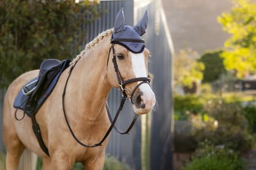 Bonnet anti-mouches LeMieux Jay Blue taille Medium pour protection cheval - 7