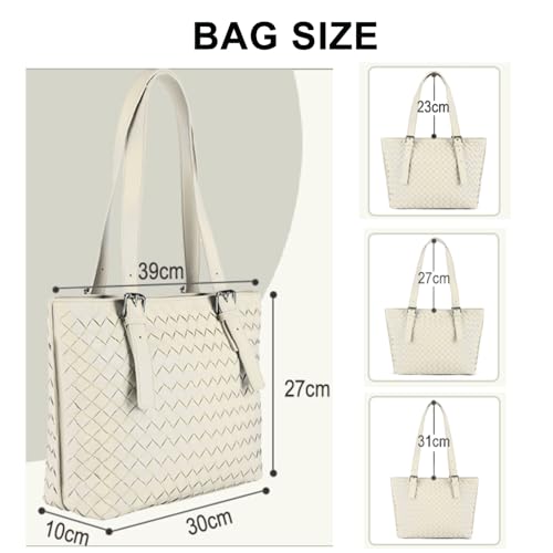 Bolso Tote Grande de Cuero Vegano Trenzado para Mujer miniatura 2