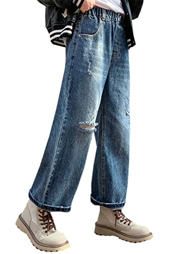 SANGTREE Girls Jeans Fashion Elastic Waist Denim Pants, 3-13 Years2