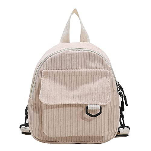 Mini Backpack Light-weight Corduroy Casual Daypack for Daily Travel