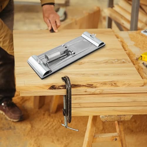 Soporte para lijadora de mano, marco de papel de lija de aleación de aluminio, 5 mm de grosor para paneles de yeso y lijado de carrocería automática, compatible con varilla telescópica, garantiza las
