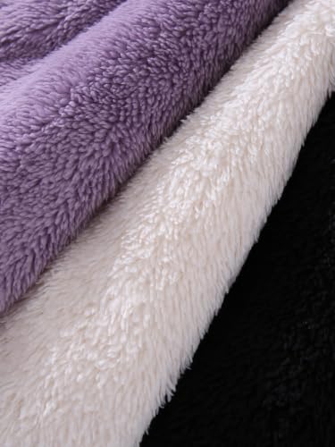Image of Girls Sweatshirts Quarter-zip Sherpa Fleece Pullover Fuzzy Jacket