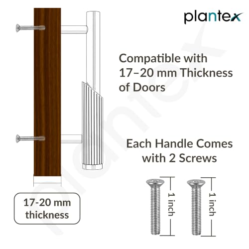 Image of Plantex Stainless Steel & Aluminium Cabinet Handle /900mm Wardrobe Handle for Home /Cupboard Door Pull-Push Handles for Hotel /Office - Pack of 2 (DTC-3960, Green & Gold)