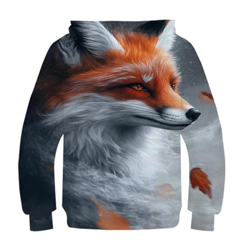 Sweat renard brume d'automne pull ado de qualité supérieure capuche confortable