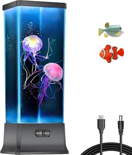 COLORLIFE Electric Jellyfish Tank Table Lamp with Color Changing Light Gift for Kids Men Women Home...