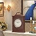 ChimeTide Vintage Mantel Clock with Hidden Safe, Antique Brown Style Fireplace Clocks, Desk and Shelf Clock for Living Room Decor, Farmhouse, Office, Gifts New Home (12.6