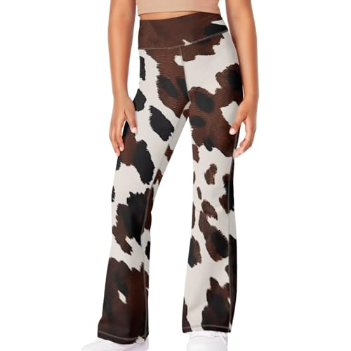 Flare Leggings for Girls Wide Leg Yoga Pants Size 5-14 Thick High Waisted Breathable3