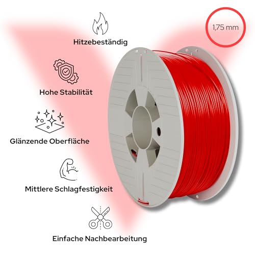 VERBATIM Filtre ABS 1 75 mm 1 kg Rouge