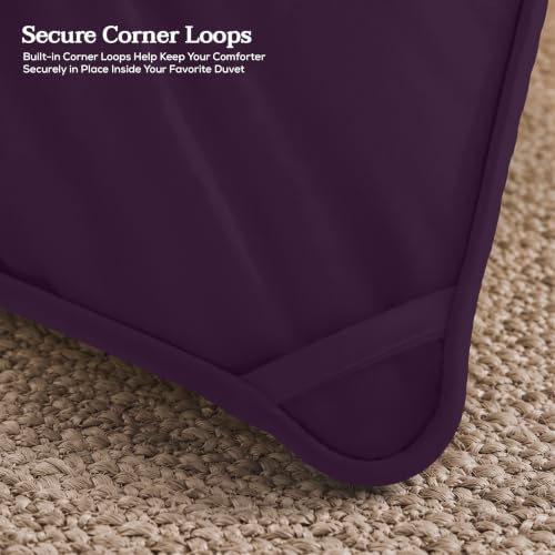 Image of Utopia Bedding Duvet Insert, Twin Comforter 64 x 88 Inches, Plum