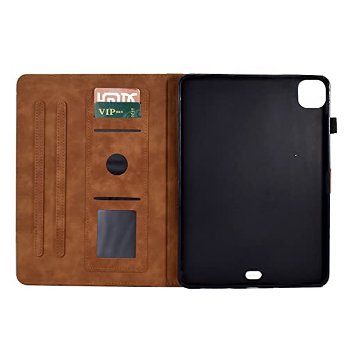Longga Case for iPad Pro 11 inch/iPad Air4 2020/iPad Air5 2022,PU Leather Flip Folio Stand Cover with [Card Slot] [Pen Holder] [Auto Wake/Sleep] for iPad Pro 11"/iPad Air 4/ Air 5 10.9" Case–Brown by Longga - Image 3