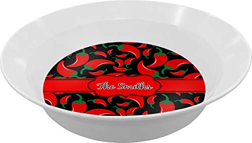 Personalized Chili Peppers Melamine Bowl - 12 oz