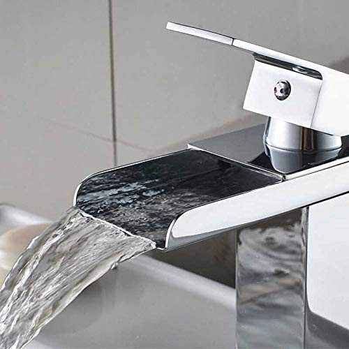 Robinet de salle de bains en acier inoxydable noir et argent